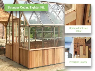 Feature image showing the quality framing used in the Alton Cheltenham Greenhouse