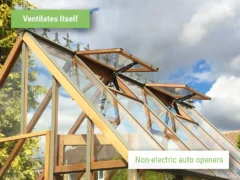 Feature image showing the roof vents of the Alton Cheltenham Greenhouse