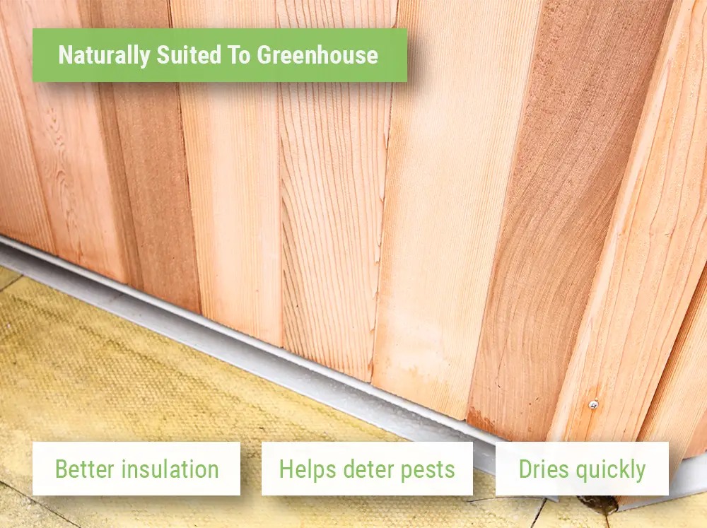 Feature image of the Alton Octagonal Greenhouse showcasing variating boards of cedar