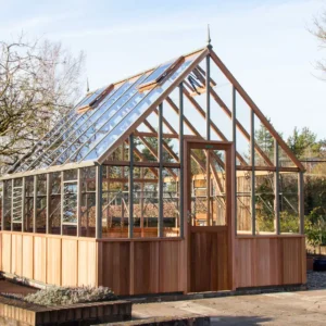 Full frontal view of the Alton Westminster Greenhouse in soft light