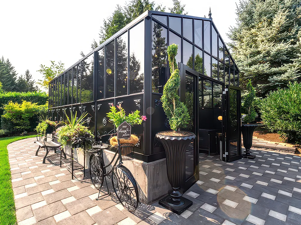 Custom Janssens Retro Victorian Greenhouse on a stem wall