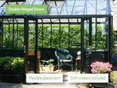 Double door of the Janssens Retro Victorian Greenhouse