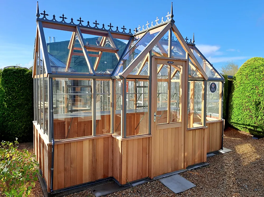 Front view of the Alton Durham Orangerie on a sunny day