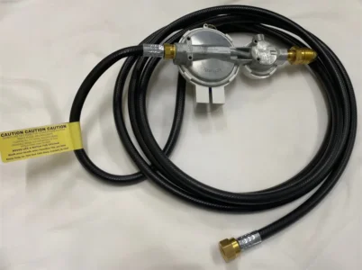 Propane gas hose of the RSI Radiant Propane Gas Greenhouse Heater