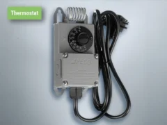 Manual Peco thermostat as an optional part of the Exaco Exhaust Fan System