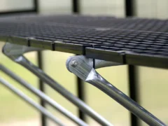 Close-up of the folding leg of the MONT Foldable Work Station Kit