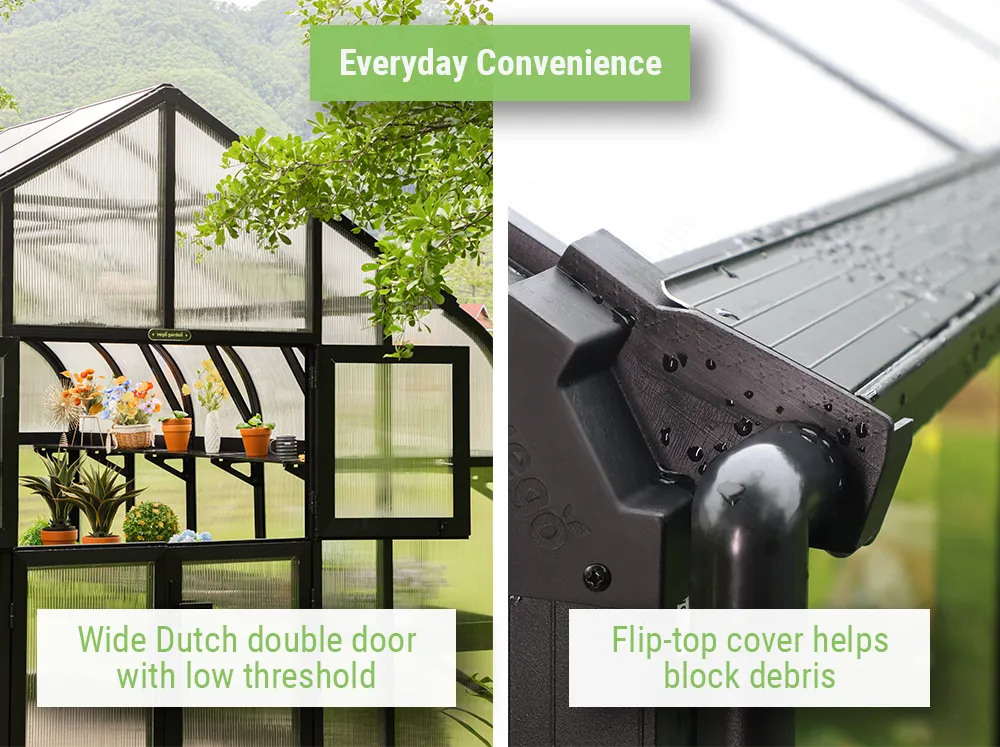 Feature image showing the double Dutch door and the roof vents for easy access and airflow