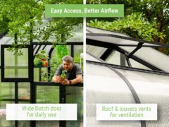 Feature image showing the double Dutch door and the roof vents for easy access and airflow