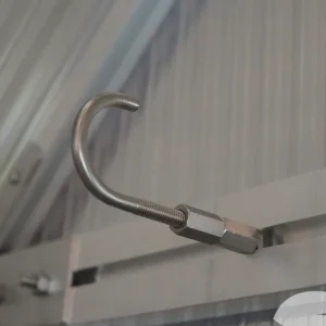 Adjustable J Hook installed in greenhouse