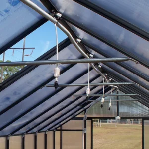 MONT Automatic Greenhouse Watering System installed in large hobby greenhouse
