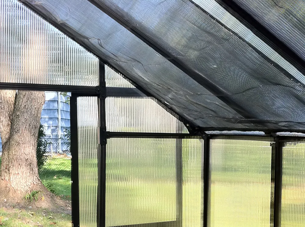 MONT Internal Shade Cloth installed inside a MONT Greenhouse