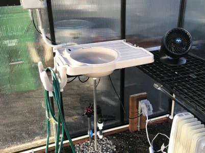 RSI Greenhouse Sink installed inside a greenhouse