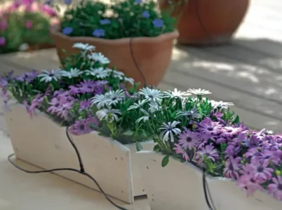Genesis Drip Irrigation System installed in planters