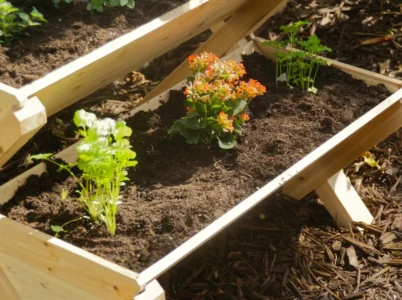 Close-up of the compartment of a Eden Waterfall Garden Table