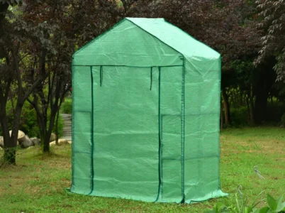 Genesis Portable Walk In Greenhouse with closed door