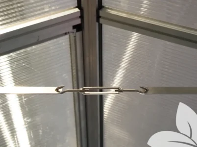 Aluminum colored Greenhouse Roof Bracing in Riga Greenhouse