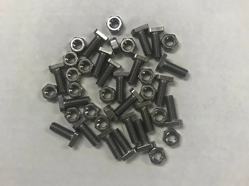 Several Greenhouse T-Bolts with nuts
