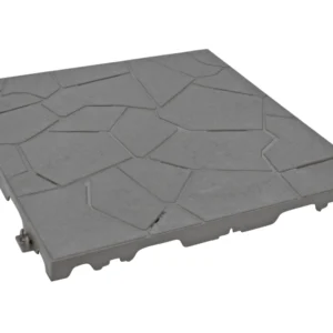 RSI Snaptile Flooring Tiles in gray on white background