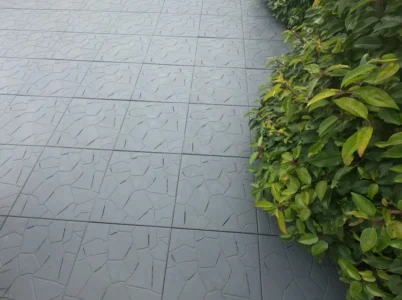 RSI Snaptile Flooring Tiles installed in a yard